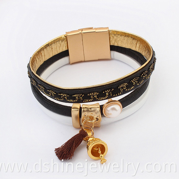 Magnet Clasp Leather Bracelets